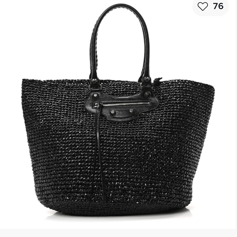 Balenciaga Black Textured Tote